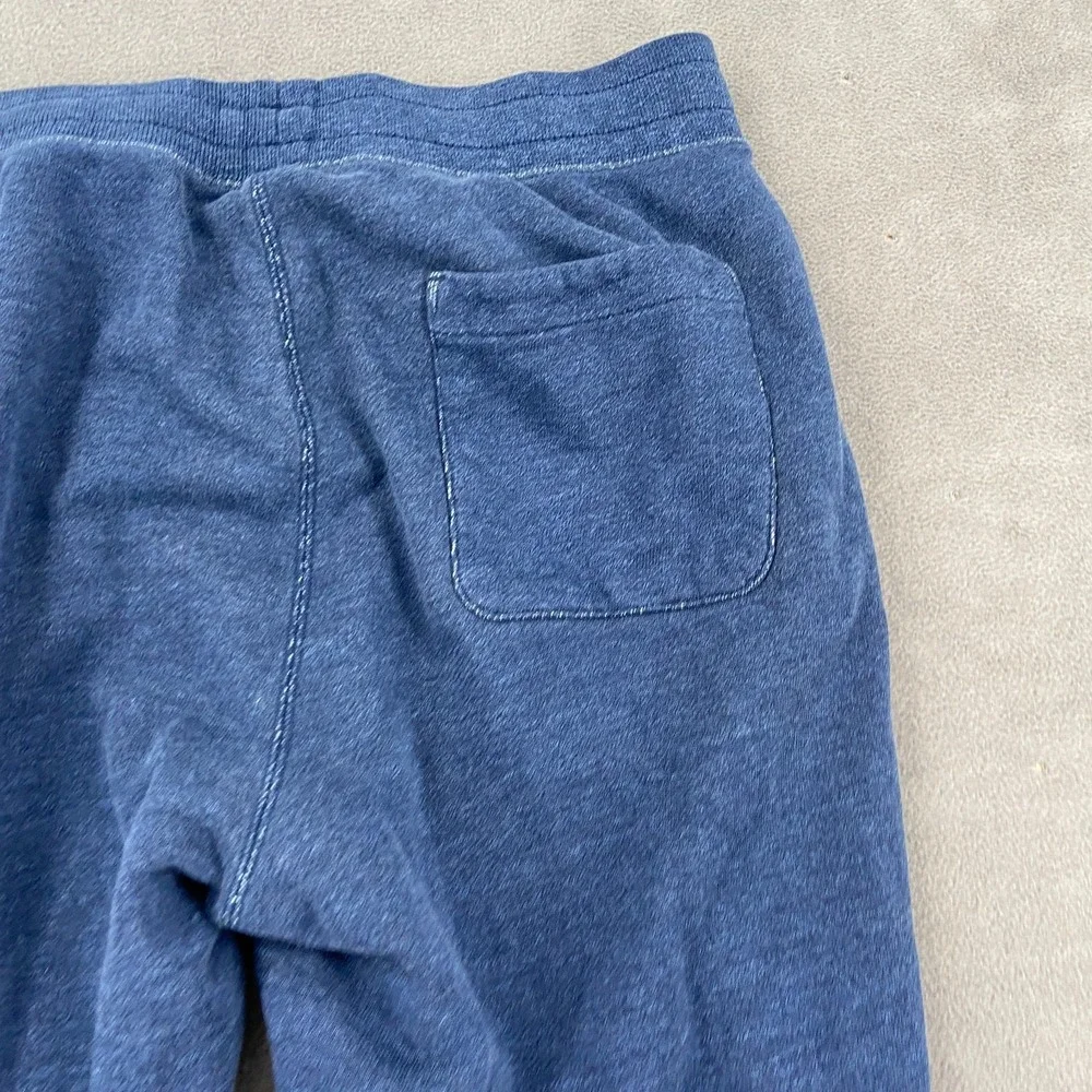 Uniqlo Sweatpants Men Large Heathered Blue French Terry Lined Tapered Leg Cotton